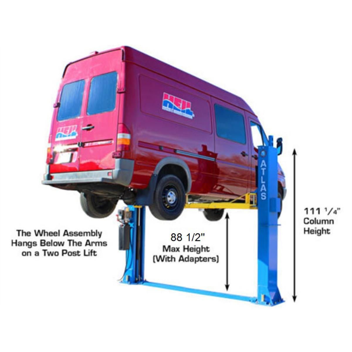 Atlas BP12000X 12,000lb 2 Post Vehicle Lift
