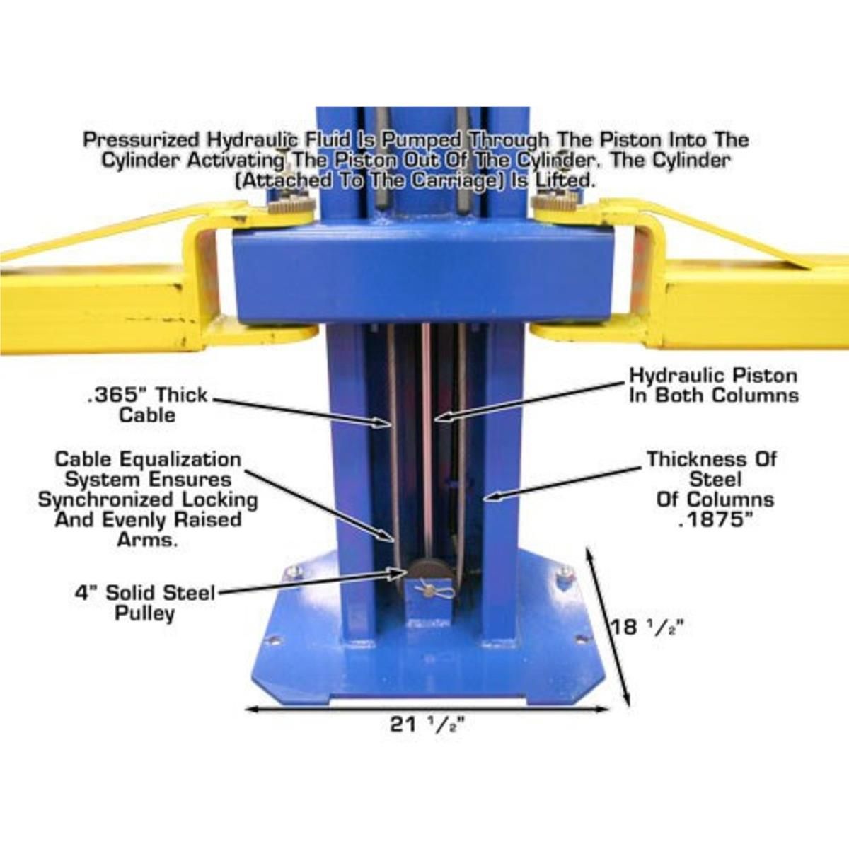 Atlas OHX10000X 10,000 lb Extra Tall 2 Post Vehicle Lift