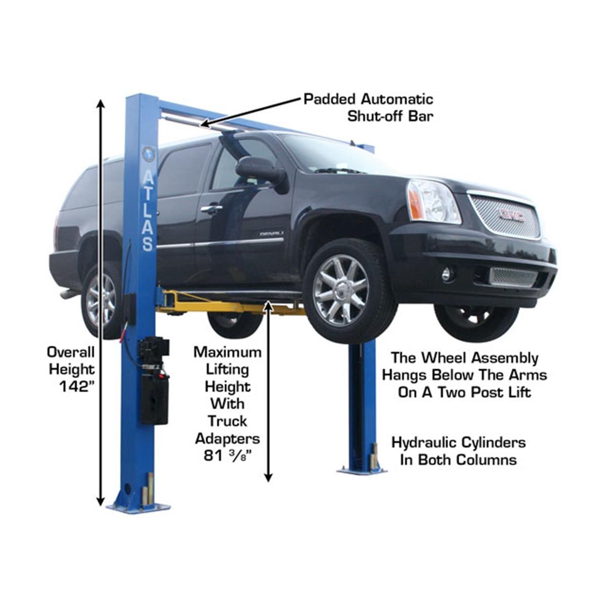 Atlas 9OHSC 9,000lb 2 Post Vehicle Lift