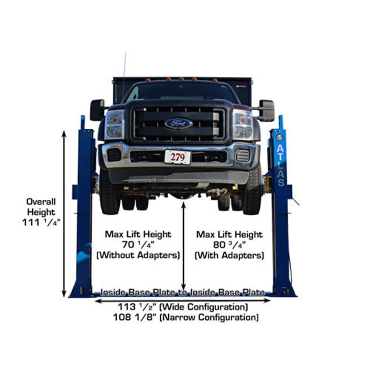 Atlas BP12000X 12,000lb 2 Post Vehicle Lift