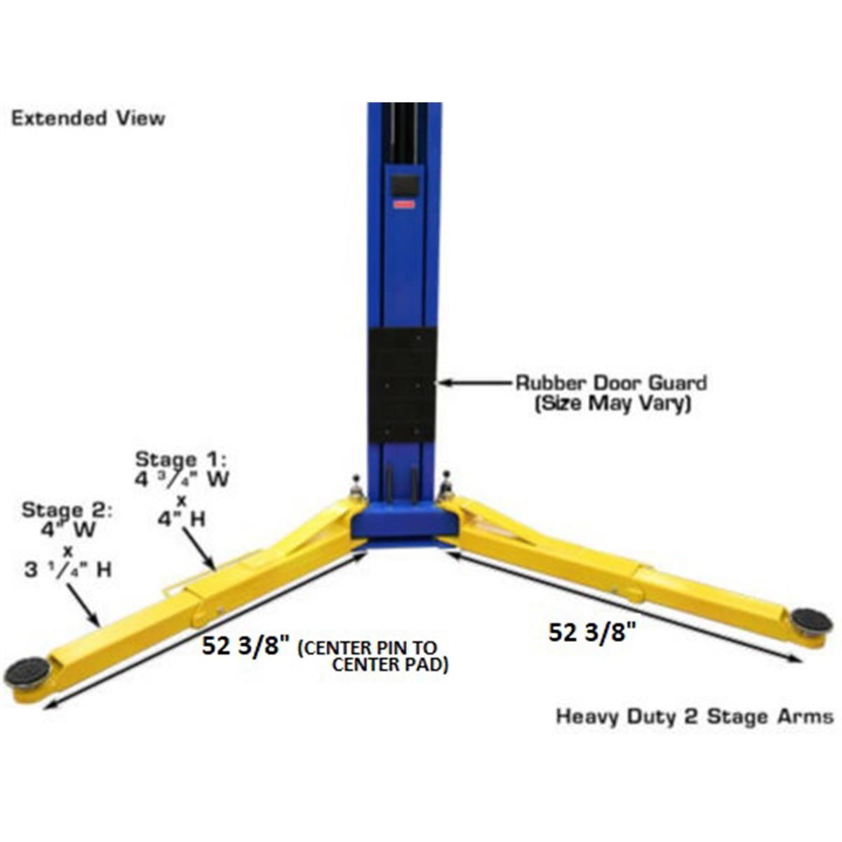 Atlas OHX10000X 10,000 lb Extra Tall 2 Post Vehicle Lift